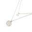 Collier-Double-Chaine-Metal-Argente-avec-Cercle-et-Etoile-Strass-Zirconium