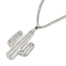 Sautoir-Collier-Multi-Chaines-Pendentif-Cactus-Strass-et-Metal-Argente