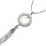 Sautoir-Collier-Pendentif-Cercle-Strass-et-Pompon-Chaines-Metal-Argente