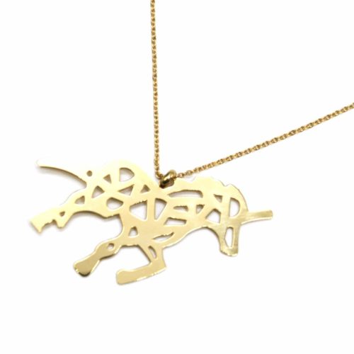 Sautoir-Collier-Fine-Chaine-Pendentif-Licorne-Ajouree-Acier-Dore