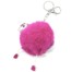 Porte-Cles-Bijou-de-Sac-Licorne-Simili-Cuir-avec-Pompon-Fourrure-Mauve