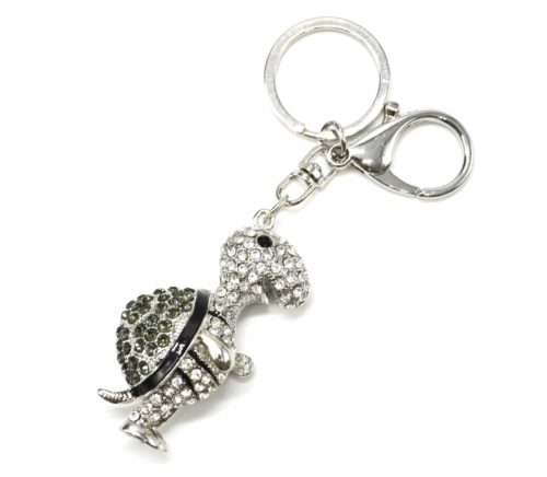 Porte-Cles-Bijou-de-Sac-Tortue-Strass-et-Metal-Argente