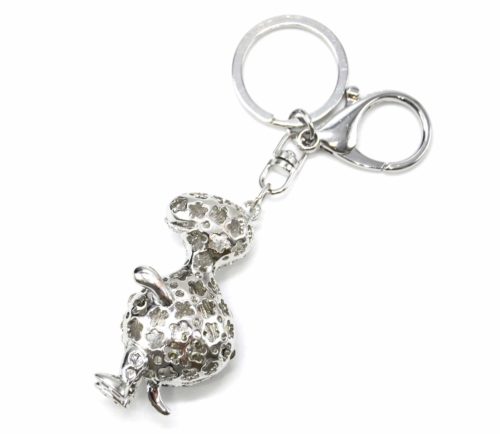 Porte-Cles-Bijou-de-Sac-Tortue-Strass-et-Metal-Argente