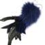 Porte-Cles-Bijou-de-Sac-Pompon-Fourrure-et-Plumes-XXL-Bleu-Marine