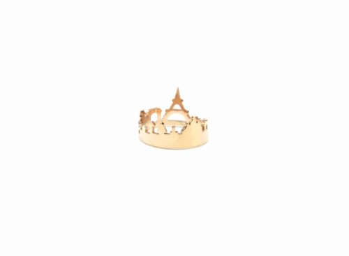 Bague-Ouverte-avec-Motif-Relief-Monuments-Paris-Acier-Or-Rose-et-Tour-Eiffel