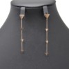 Boucles-dOreilles-Pendantes-avec-Multi-Triangles-Acier-Or-Rose-et-Fine-Chaine