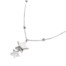 Collier-Chaine-Boules-Pendentif-Double-Etoiles-Nacre-et-Acier-Argente