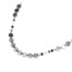 Collier-Chaine-Boules-Pendentif-Double-Etoiles-Nacre-et-Acier-Argente