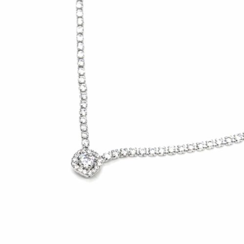 Collier-Fine-Rangee-Strass-Zirconium-Argente-et-Pendentif-Pierre