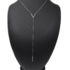 Collier-Fine-Chaine-Acier-avec-Pendentif-Y-Chevron-et-Barre-Strass-Argente