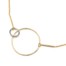 Sautoir-Collier-Fine-Chaine-avec-Pendentif-Cercles-Entrrelaces-Metal-DoreArgente