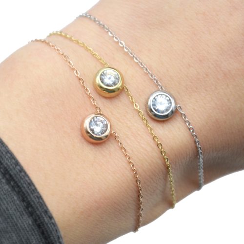 Bracelet-Fine-Chaine-avec-Charm-Pierre-Contour-Acier