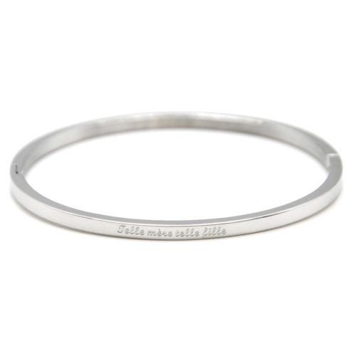 Bracelet-Jonc-Fin-Acier-Argente-avec-Message-Telle-Mere-Telle-Fille