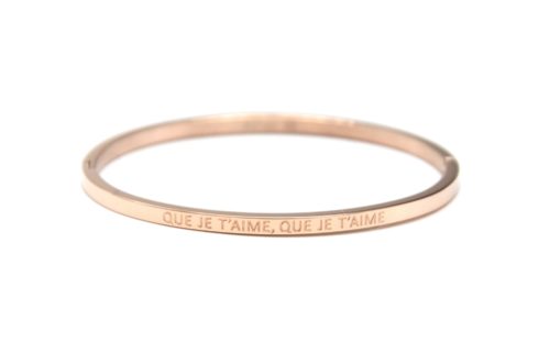 Bracelet-Jonc-Fin-Acier-Or-Rose-avec-Message-Que-Je-TAime-Que-Je-TAime