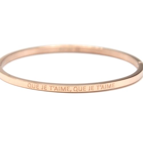 Bracelet-Jonc-Fin-Acier-Or-Rose-avec-Message-Que-Je-TAime-Que-Je-TAime