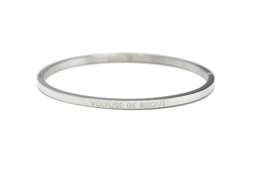 Bracelet-Jonc-Fin-Acier-Argente-avec-Message-Voleuse-de-Bisous