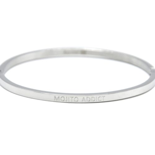 Bracelet-Jonc-Fin-Acier-Argente-avec-Message-Mojito-Addict