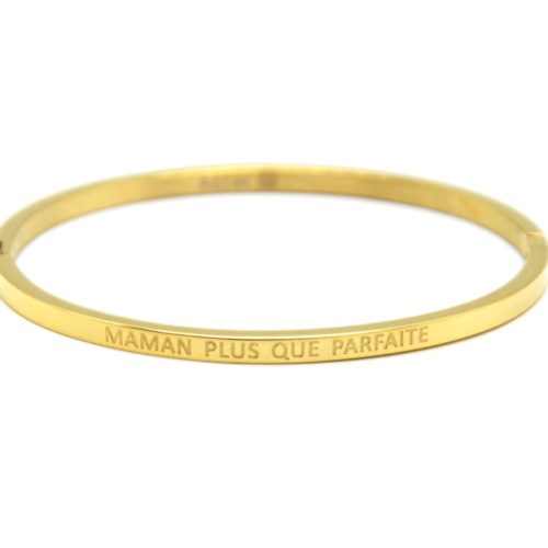 Bracelet-Jonc-Fin-Acier-Dore-avec-Message-Maman-Plus-Que-Parfaite