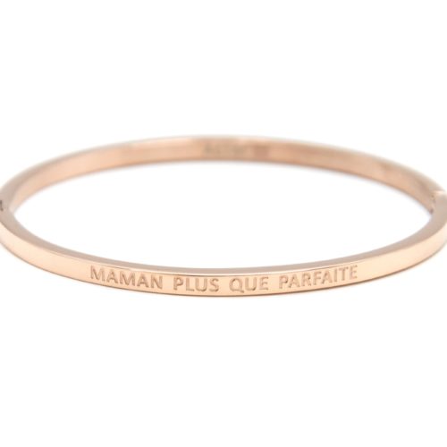 Bracelet-Jonc-Fin-Acier-Or-Rose-avec-Message-Maman-Plus-Que-Parfaite