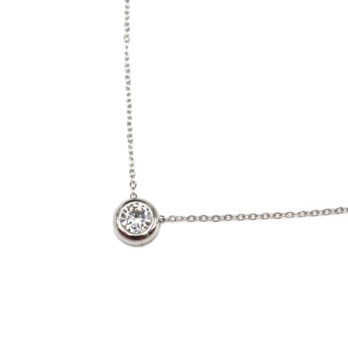 Collier-Fine-Chaine-Pendentif-Pierre-Contour-Acier-Argente