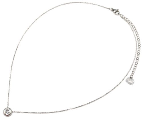 Collier-Fine-Chaine-Pendentif-Pierre-Contour-Acier-Argente