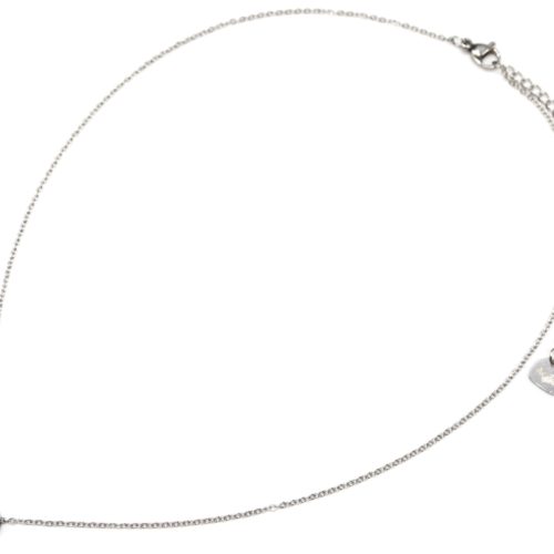 Collier-Fine-Chaine-Pendentif-Pierre-Contour-Acier-Argente