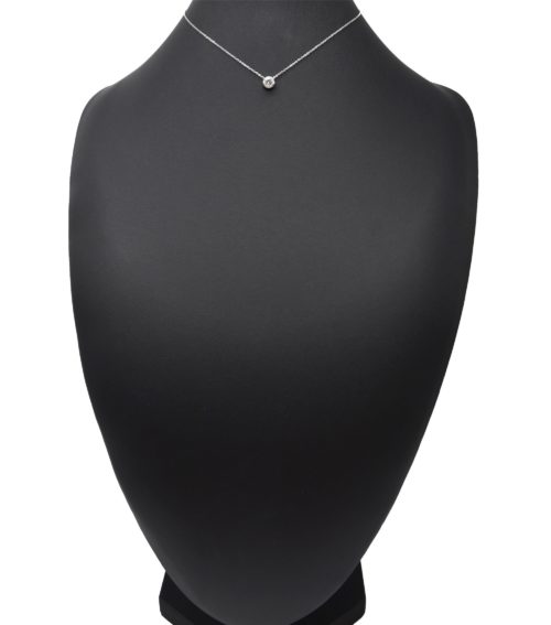 Collier-Fine-Chaine-Pendentif-Pierre-Contour-Acier-Argente