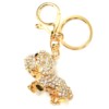 Porte-Cles-Bijou-de-Sac-Chien-Articule-Strass-et-Metal-Dore