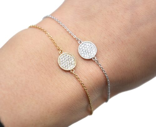 Bracelet-Fine-Chaine-Dore-a-lOr-Fin-avec-Charm-Cercle-Strass