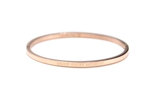 Bracelet-Jonc-Fin-Acier-Or-Rose-avec-Message-Enjoy-Every-Moment