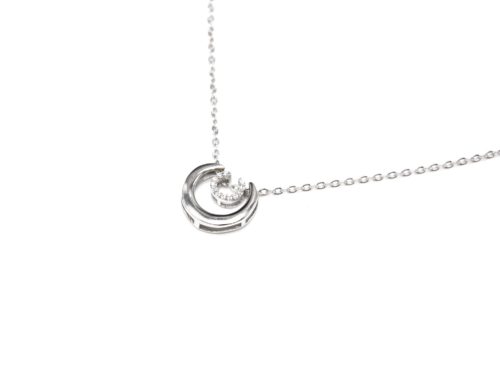 Collier-Fine-Chaine-Argent-925-Pendentif-Double-Arcs-de-Cercle-et-Strass