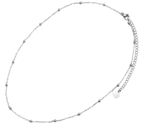 Collier-Fine-Chaine-Mini-Boules-Acier-Argente