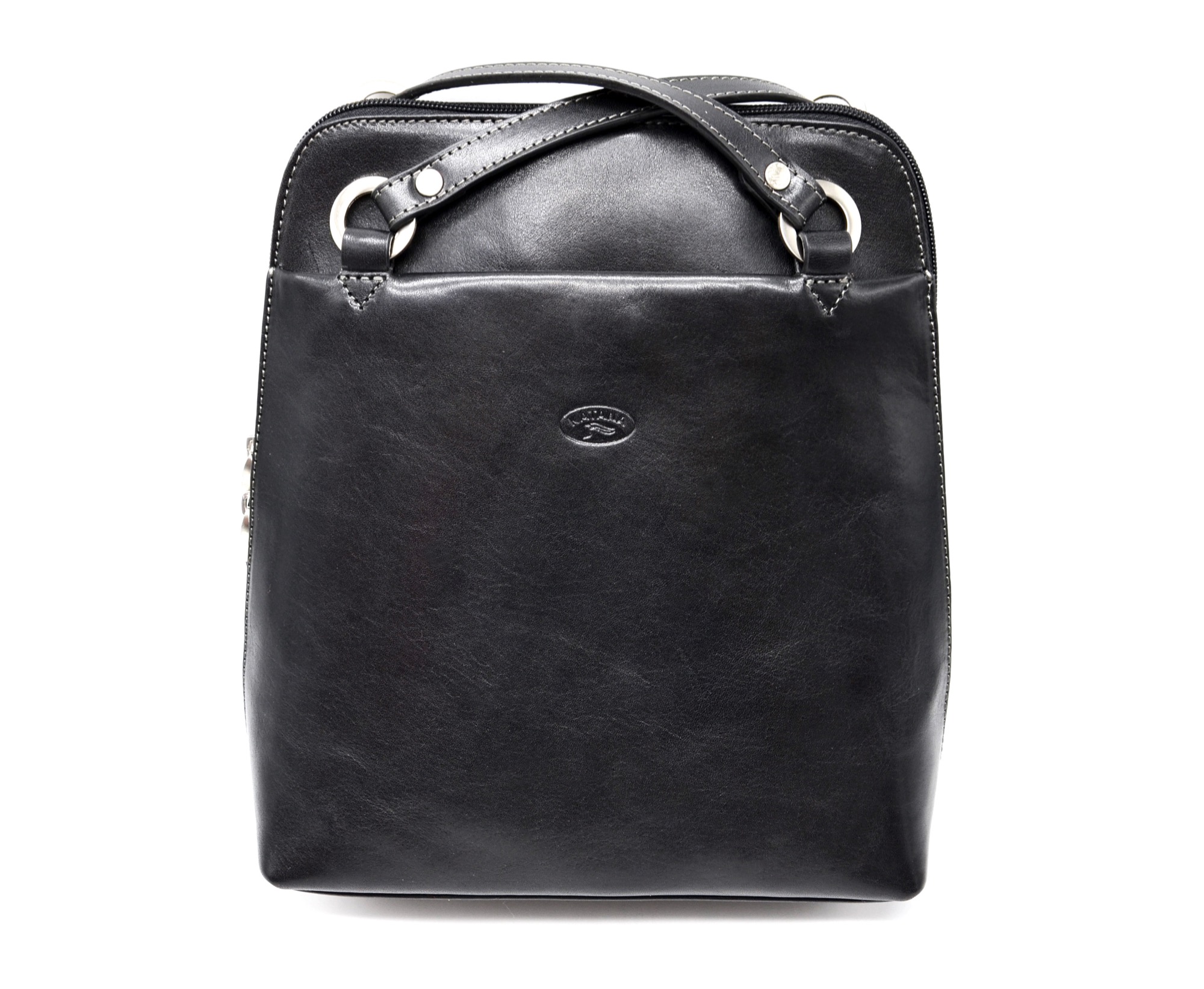Sac Avec Bretelles De Dos Hdb06 Noir Et Cuir Vachette Croisées À 1J3lFcTK