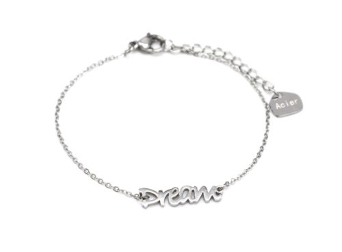 Bracelet-Fine-Chaine-avec-Charm-Dream-Acier-Argente