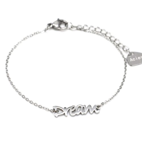 Bracelet-Fine-Chaine-avec-Charm-Dream-Acier-Argente