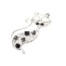 Broche-Epingle-Chat-Metal-Ajoure-Argente-avec-Lunettes-Noeud-Strass-et-Pierres