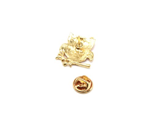 Mini-Broche-Pins-Chouette-Metal-Peint-sur-Branche-Metal-Dore