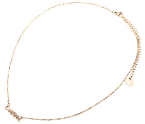 Collier-Fine-Chaine-avec-Pendentif-Dream-Acier-Or-Rose