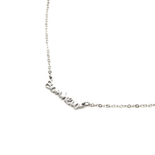 Collier-Fine-Chaine-avec-Pendentif-Bonheur-Acier-Argente