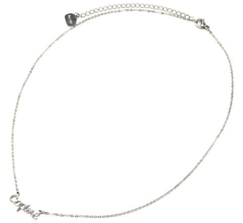 Collier-Fine-Chaine-avec-Pendentif-Copine-Acier-Argente