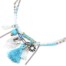 Collier-Double-Chaines-Metal-Argente-avec-Pierres-Charms-et-Pompon-Bleu-Turquoise