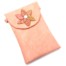 Mini-Pochette-Sac-Bandouliere-Simili-Cuir-Rose-avec-Fleur-Petales-Perles-Rocaille