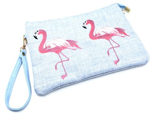 Pochette-Sac-Effet-Jean-Denim-Bleu-Clair-avec-Flamants-Roses