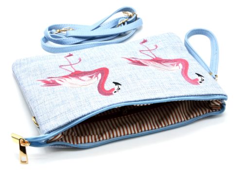 Pochette-Sac-Effet-Jean-Denim-Bleu-Clair-avec-Flamants-Roses