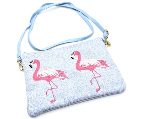 Pochette-Sac-Effet-Jean-Denim-Bleu-Clair-avec-Flamants-Roses