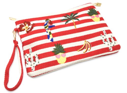 Pochette-Sac-Tissu-Mariniere-Rayures-Rouge-avec-Motifs-Exotiques