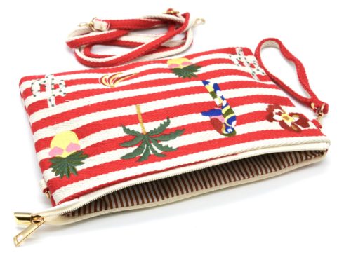 Pochette-Sac-Tissu-Mariniere-Rayures-Rouge-avec-Motifs-Exotiques