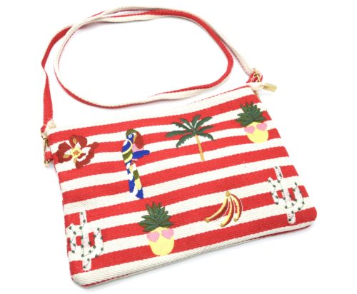 Pochette-Sac-Tissu-Mariniere-Rayures-Rouge-avec-Motifs-Exotiques