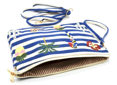 Pochette-Sac-Tissu-Mariniere-Rayures-Bleu-avec-Motifs-Exotiques