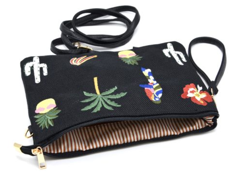 Pochette-Sac-Effet-Jean-Denim-Noir-avec-Motifs-Exotiques